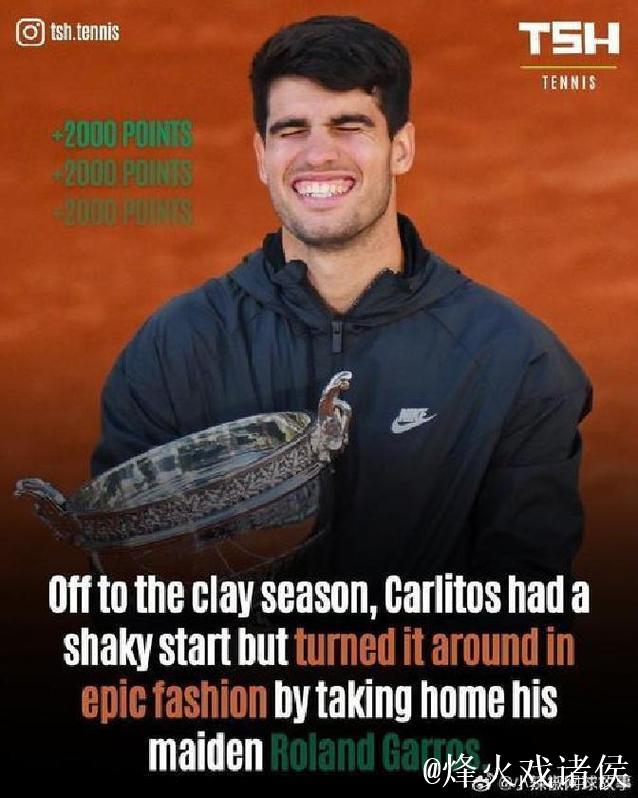 ATP年度奖项公布:阿尔卡拉斯独揽三奖,辛纳连续3年最受欢迎 ATP年度奖项公布:阿尔卡拉斯独揽三奖,辛纳连续3年最受欢迎